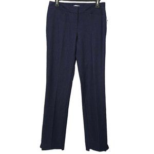 T Tahari Versaille Fashion Trouser Dress Pant Women Size 2 Straight Leg Blue NEW